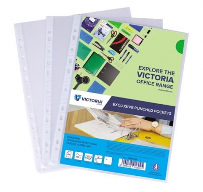 Genotherm, lefűzhető, A4, 145 mikron, víztiszta, VICTORIA OFFICE