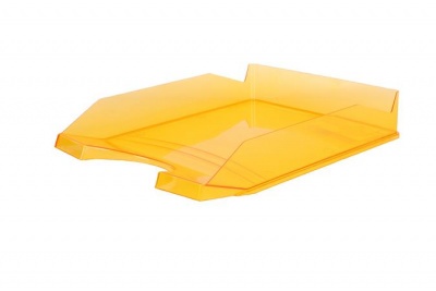 Irattálca, műanyag, VICTORIA OFFICE, áttetsző narancs