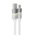 Töltőkábel, USB-A - USB-C, 18W, 1 m, AVAX "CB312 Glowy", fehér